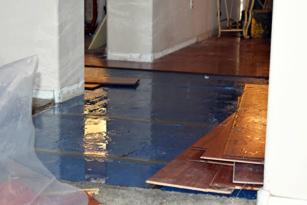 Professional Crawl Space Water Removal technician working in Reading, MA